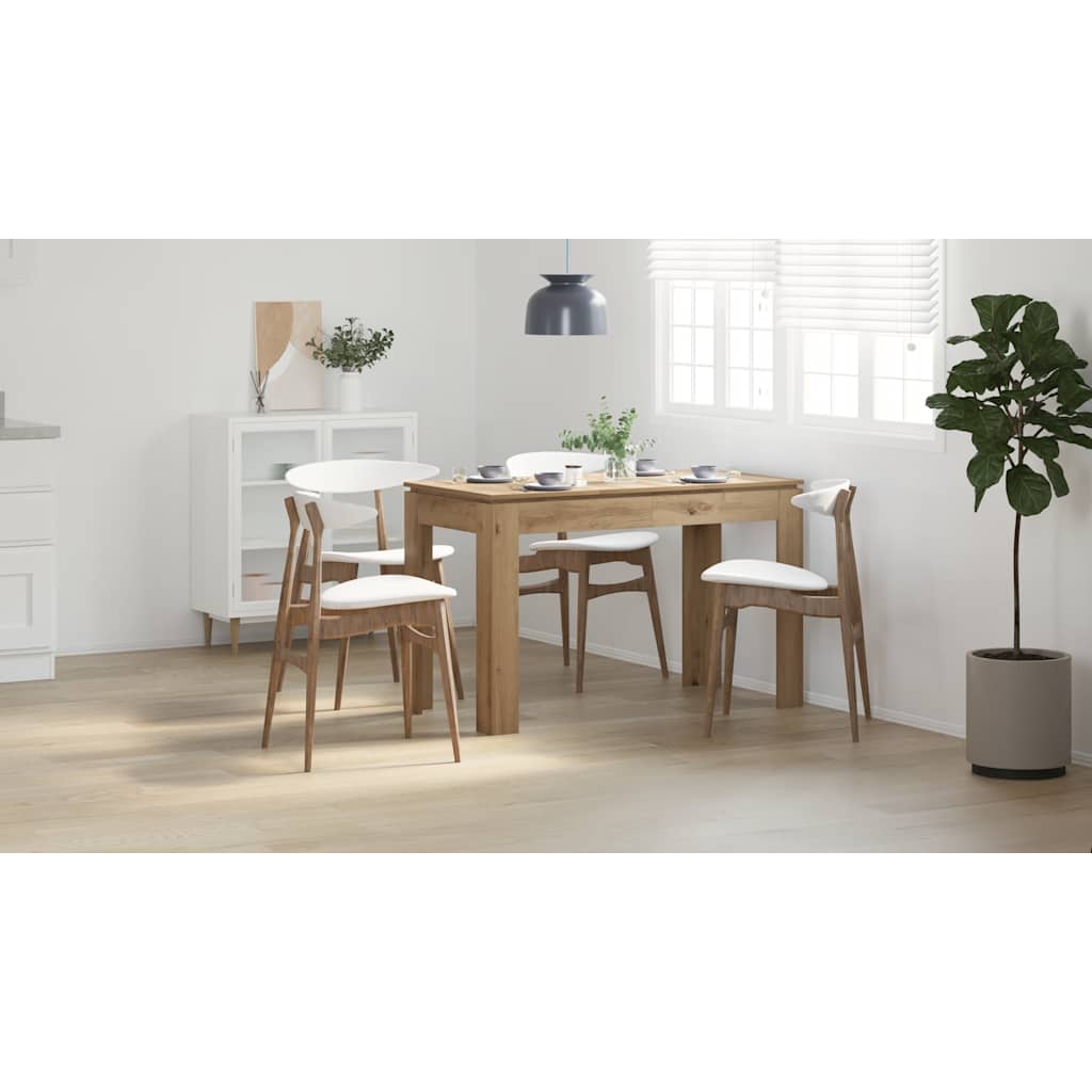 Dining Table Artisan Oak 120x60x76 cm Engineered Wood