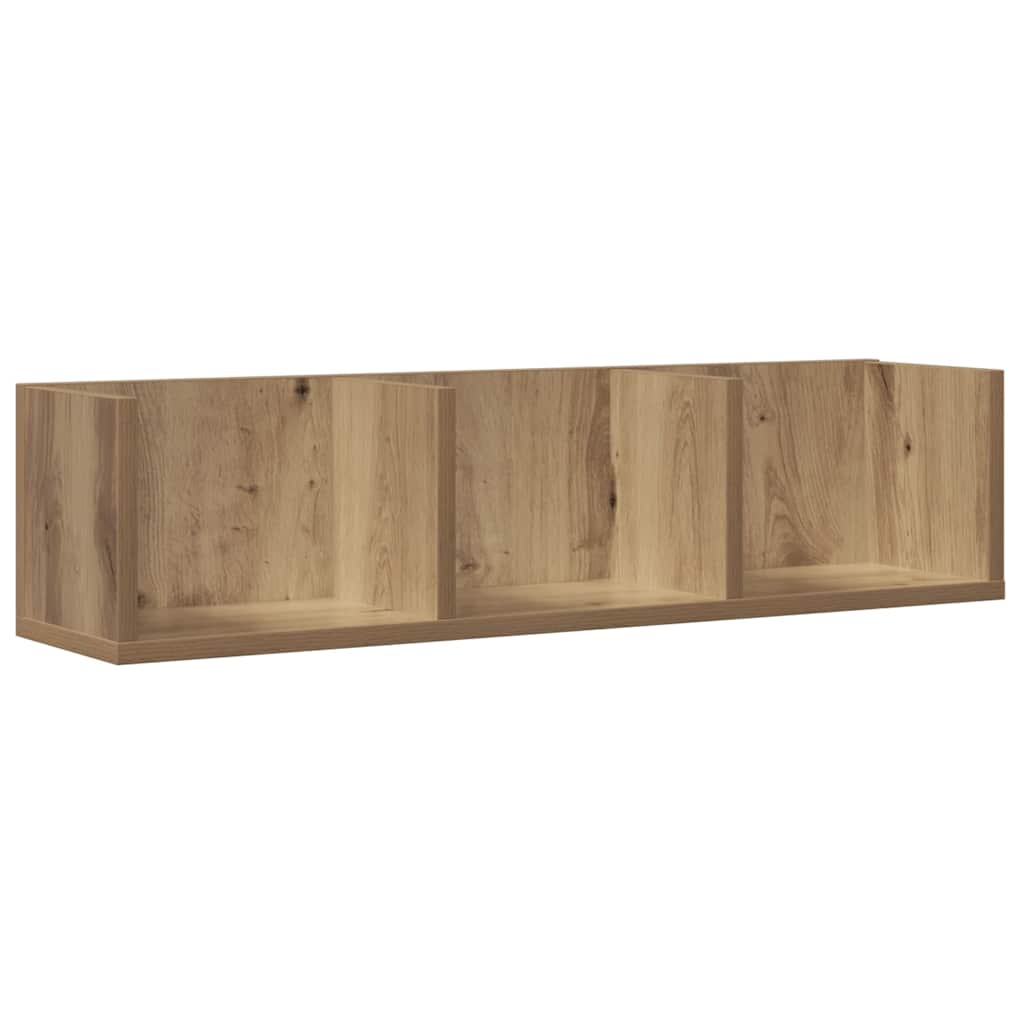 CD Wall Shelf Artisan Oak 75x18x18 cm Engineered Wood