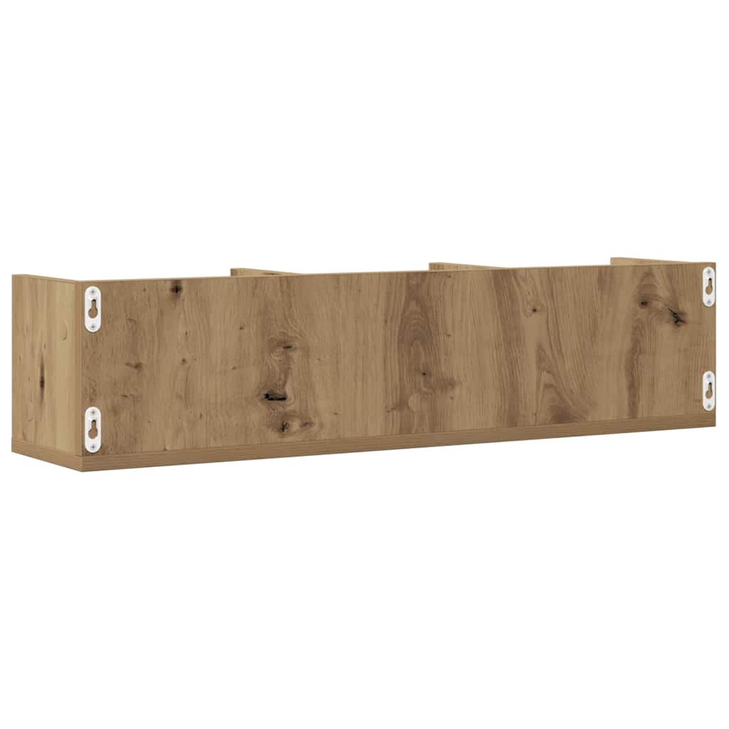 CD Wall Shelf Artisan Oak 75x18x18 cm Engineered Wood