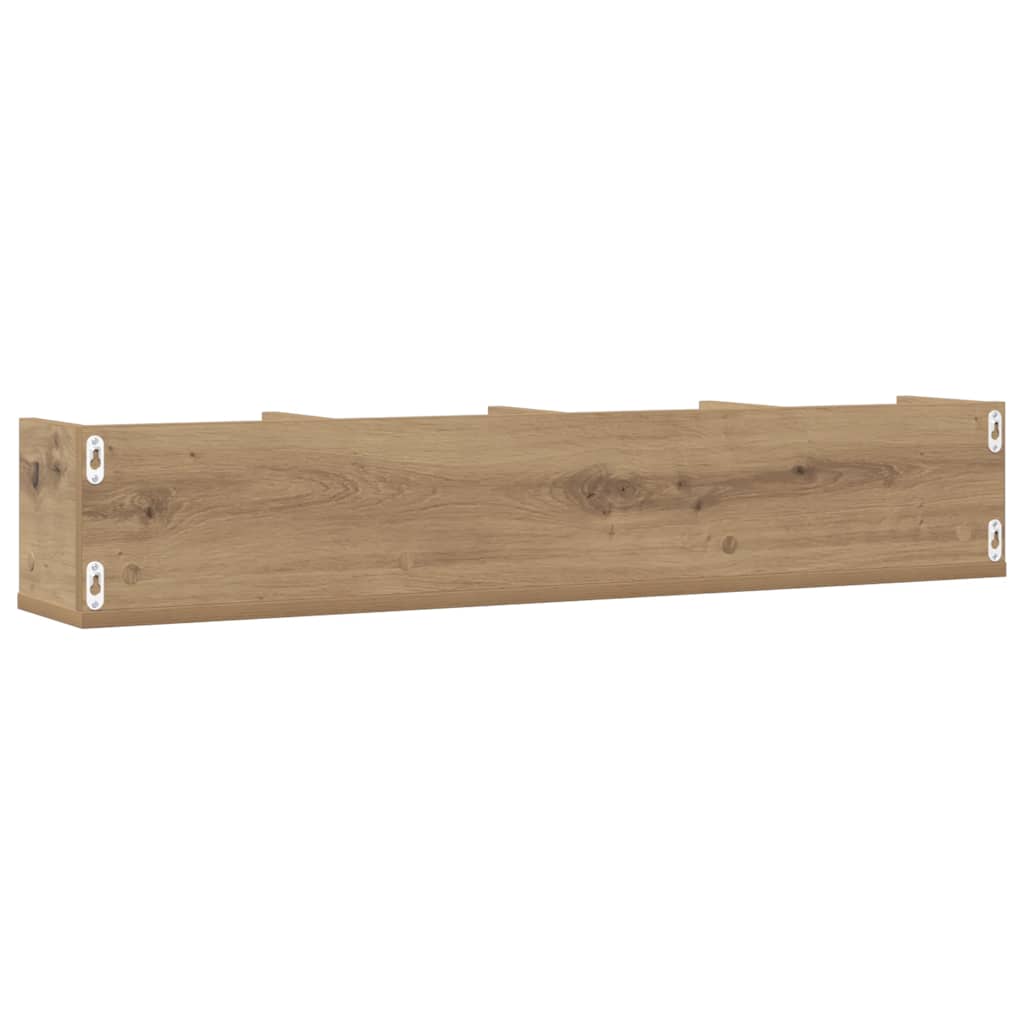 CD Wall Shelf Artisan Oak 100x18x18 cm Engineered Wood