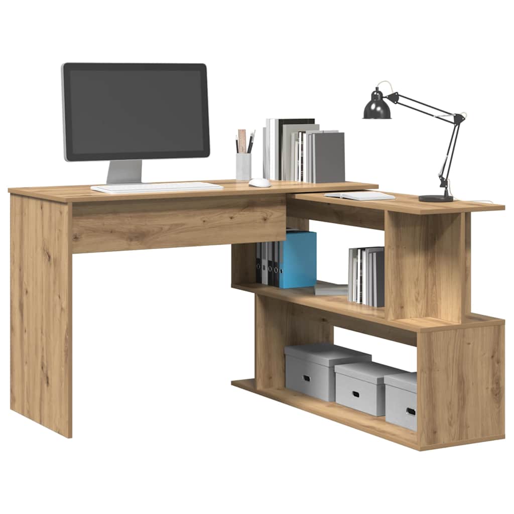 Corner Desk Artisan Oak 200.5x50x76 cm Engineered Wood