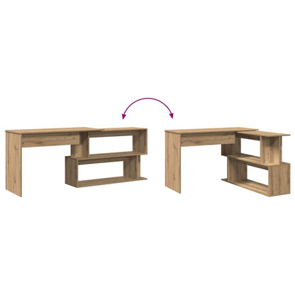 Corner Desk Artisan Oak 200,5x50x76 cm Engineered Wood