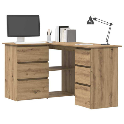 Corner Desk Artisan Oak 145x100x76 cm Engineered Wood
