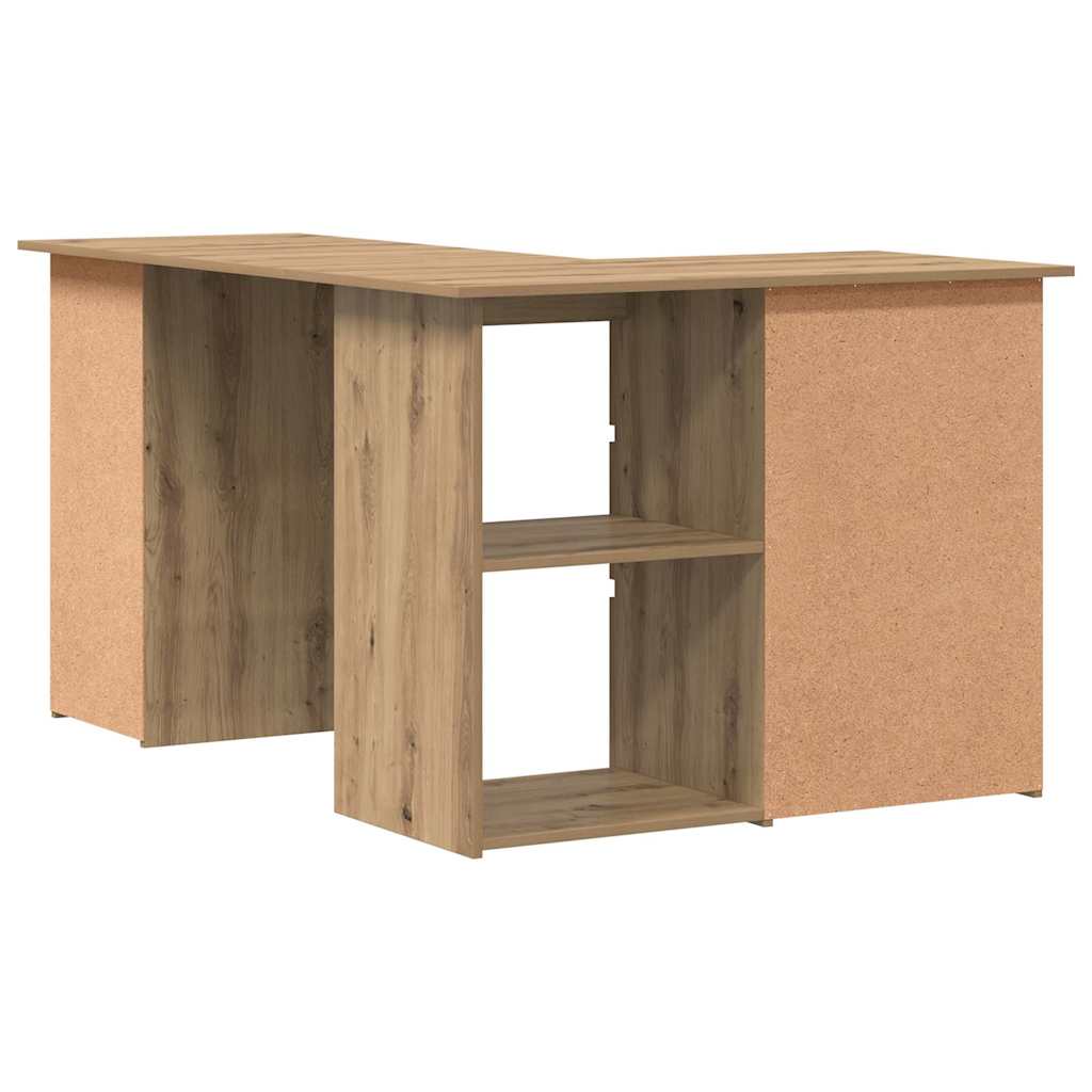 Corner Desk Artisan Oak 145x100x76 cm Engineered Wood