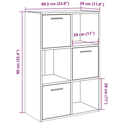 Bookshelf Old Wood 60,5x30x90 cm Engineered Wood