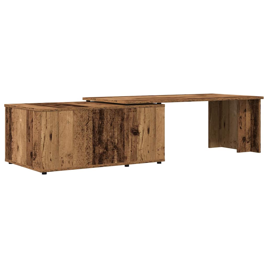 Coffee Table Old Wood 150x50x35 cm Engineered Wood
