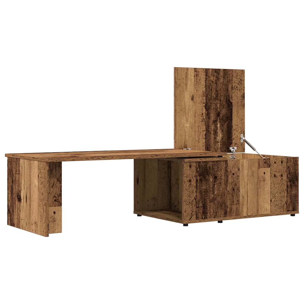 Coffee Table Old Wood 150x50x35 cm Engineered Wood