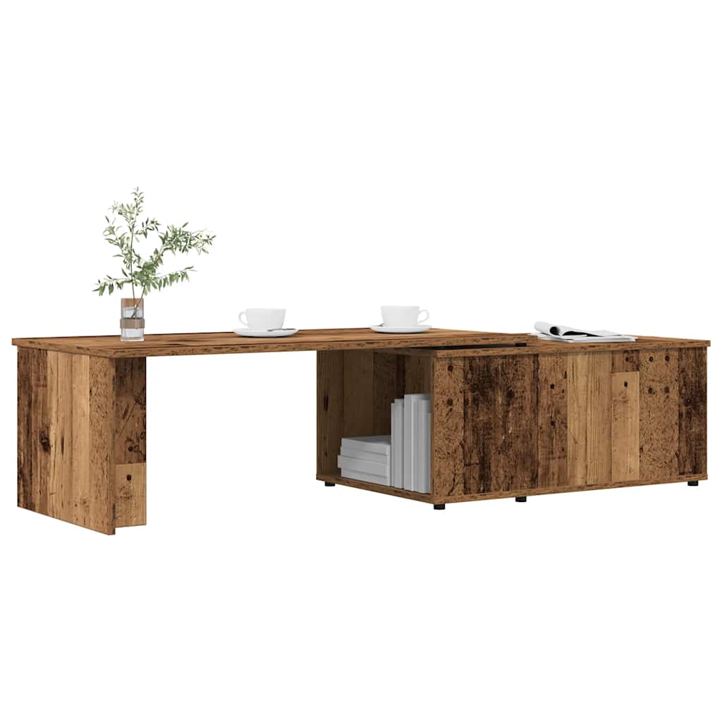Coffee Table Old Wood 150x50x35 cm Engineered Wood