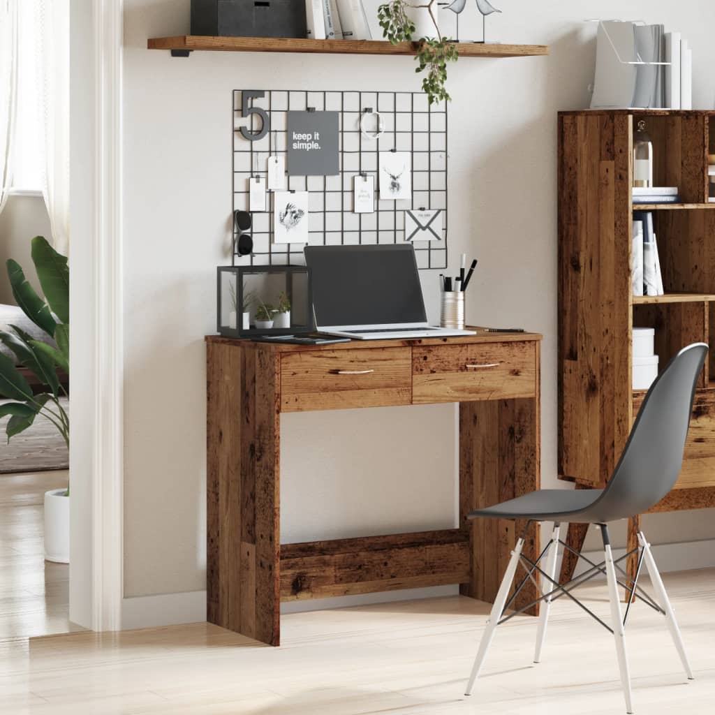 Desk Old Wood 80x40x75 cm Engineered Wood