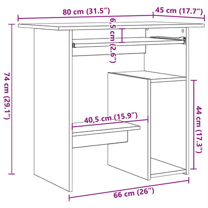 Desk Old Wood 80x45x74 cm Engineered Wood