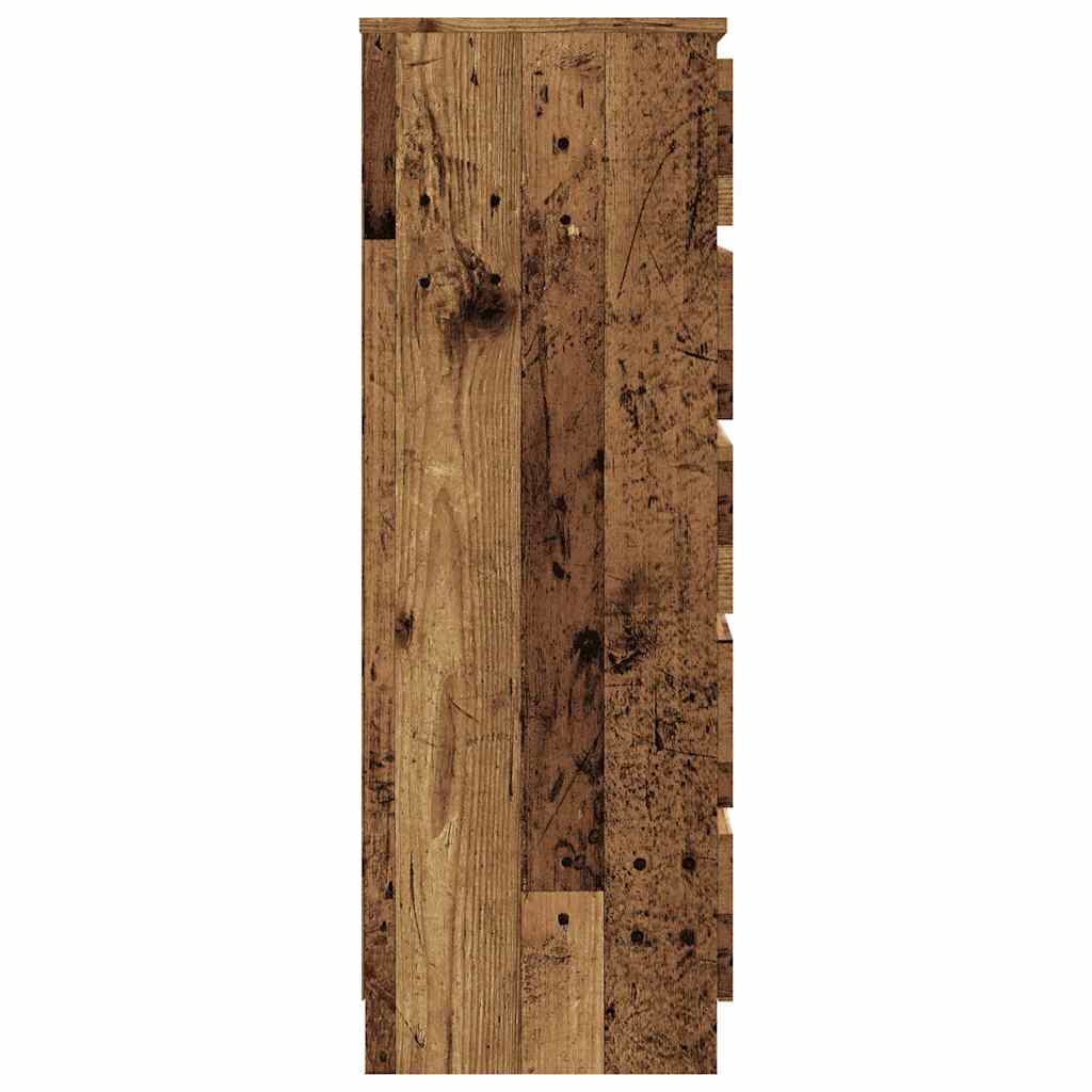 Drawer Cabinet Old Wood 60x36x103 cm Engineered Wood