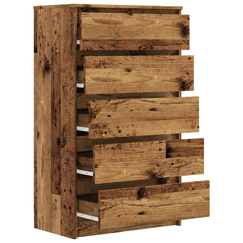 Drawer Cabinet Old Wood 60x36x103 cm Engineered Wood
