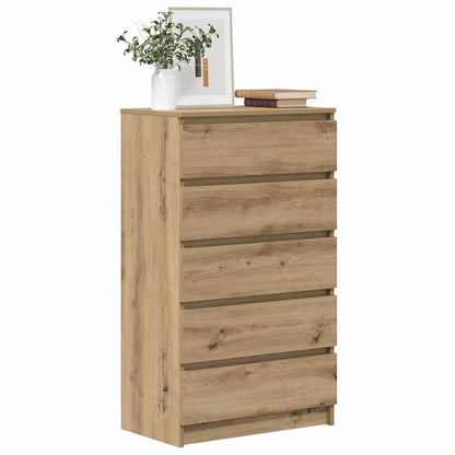 Drawer Cabinet Artisan Oak 60x36x103 cm Engineered Wood