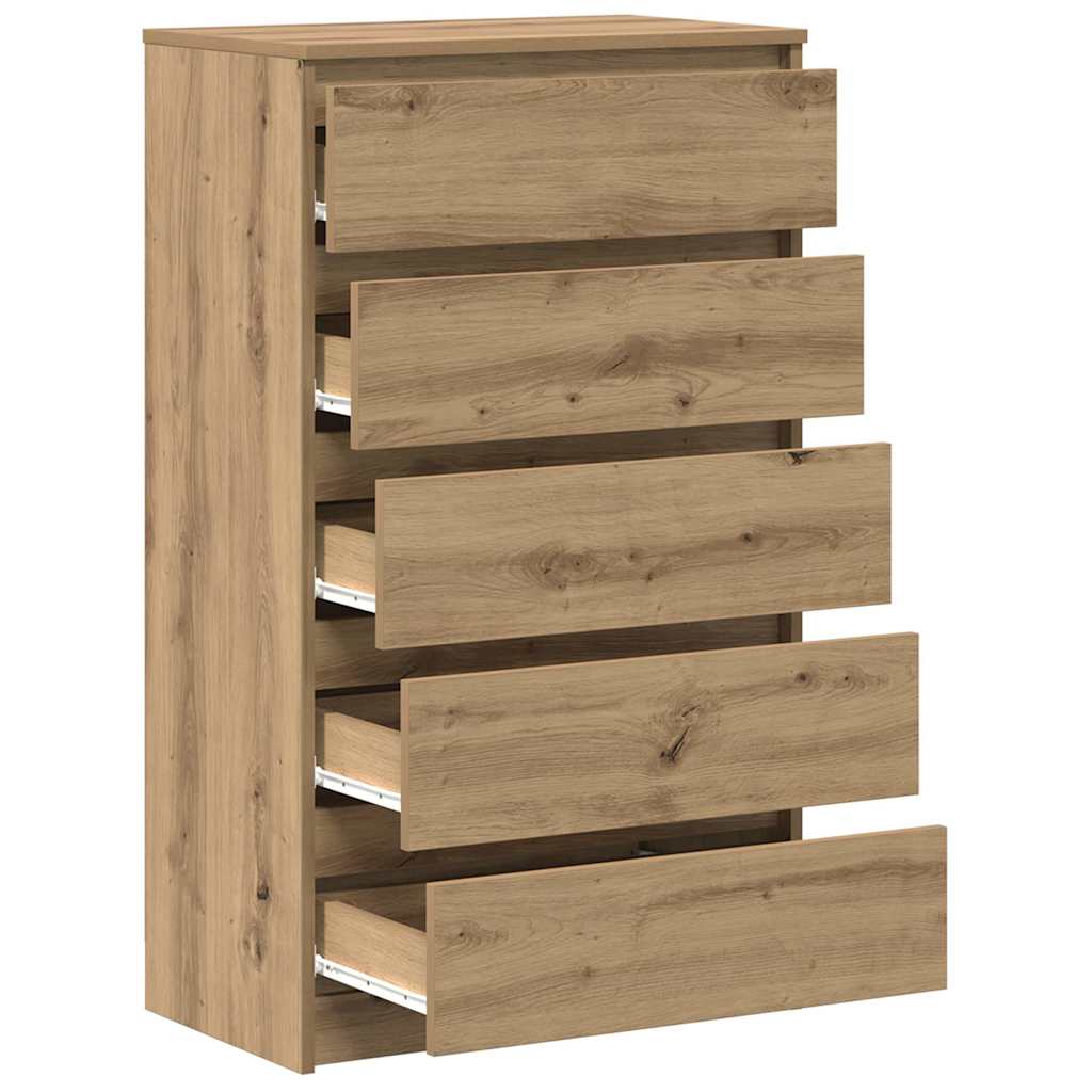 Drawer Cabinet Artisan Oak 60x36x103 cm Engineered Wood