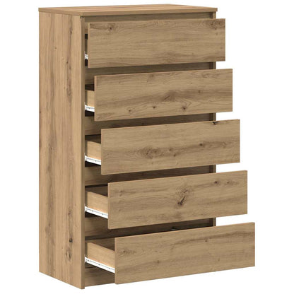 Drawer Cabinet Artisan Oak 60x36x103 cm Engineered Wood