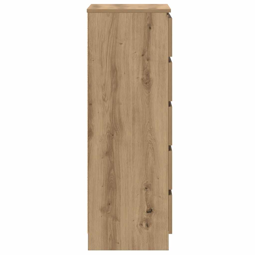 Drawer Cabinet Artisan Oak 60x36x103 cm Engineered Wood