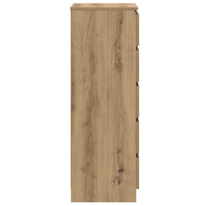 Drawer Cabinet Artisan Oak 60x36x103 cm Engineered Wood
