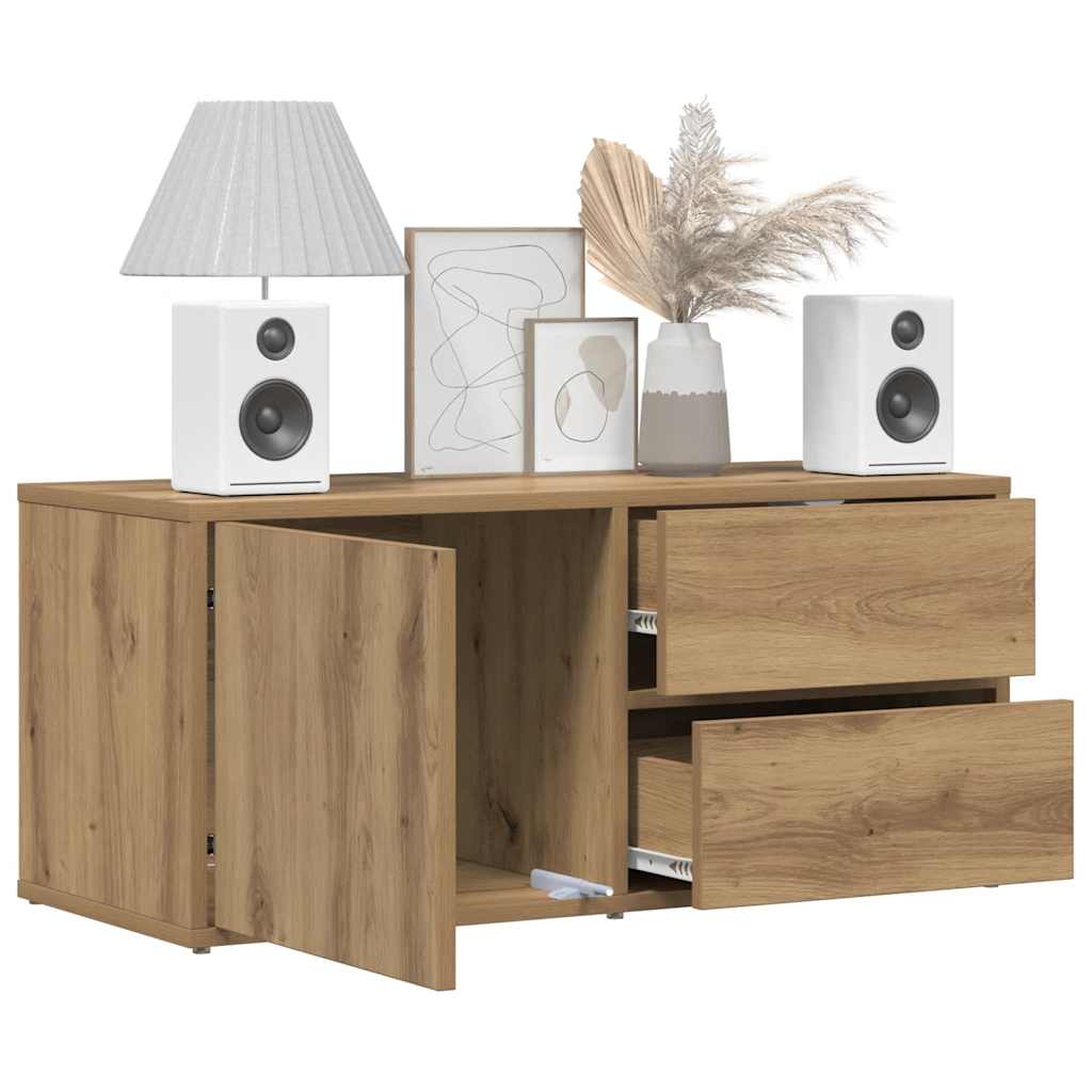 TV Cabinet Artisan Oak 80x34x35.5 cm Engineered Wood