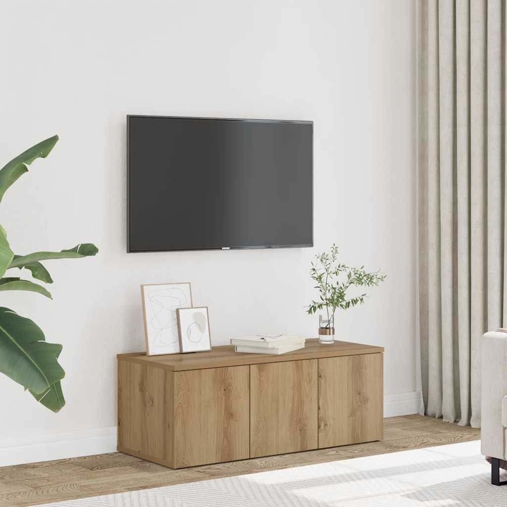 TV Cabinet Artisan Oak 80x34x30 cm Engineered Wood