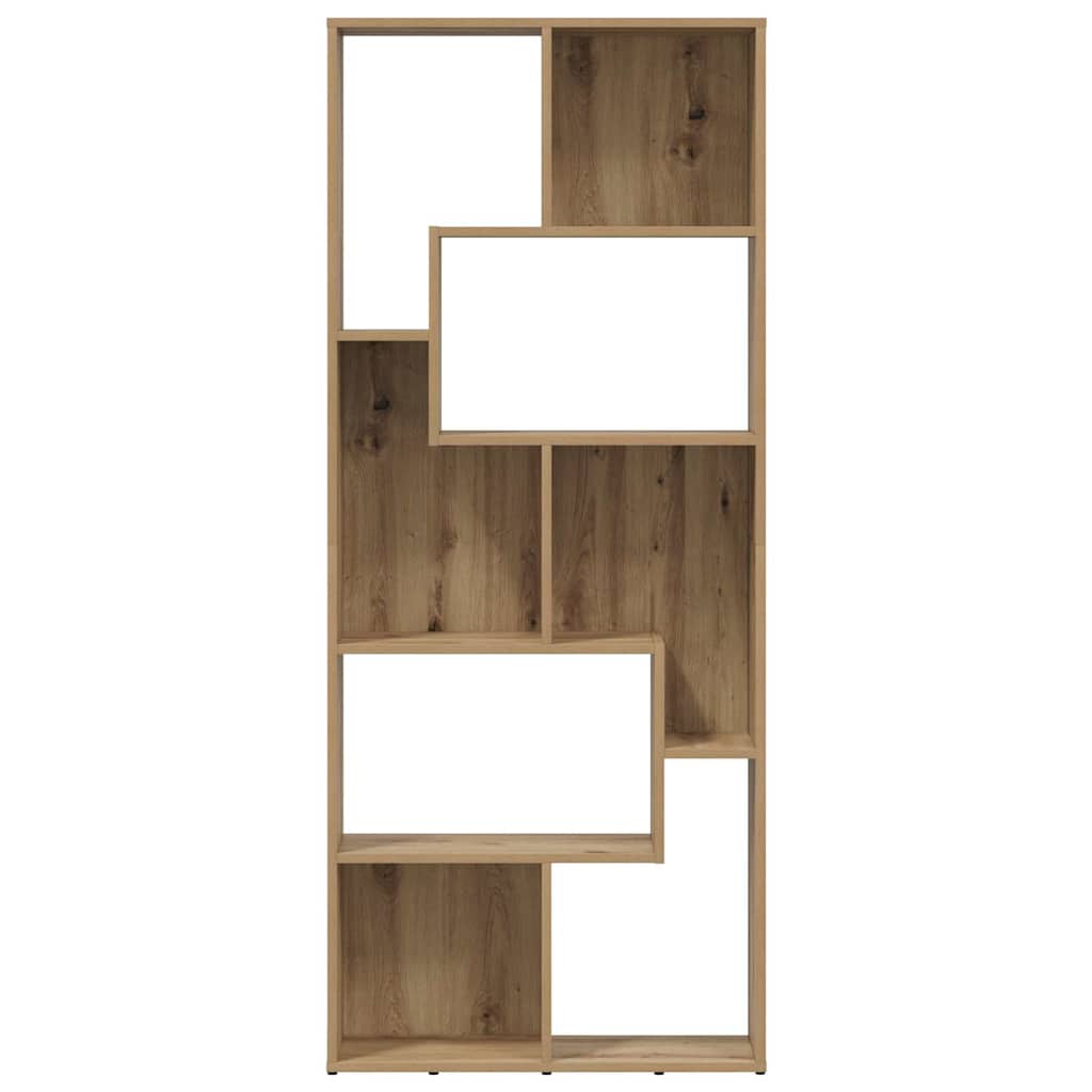 Bookcase Artisan Oak 67x24x161 cm Engineered Wood
