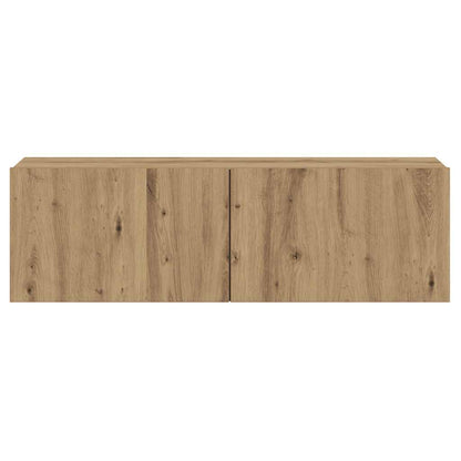 Wall Mounted TV Cabinet Artisan Oak 80x30x30 cm Engineered Wood