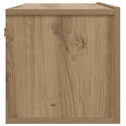 Wall Mounted TV Cabinet Artisan Oak 80x30x30 cm Engineered Wood