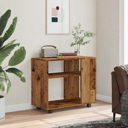 Side Table Old Wood 70x35x60.5 cm Engineered Wood