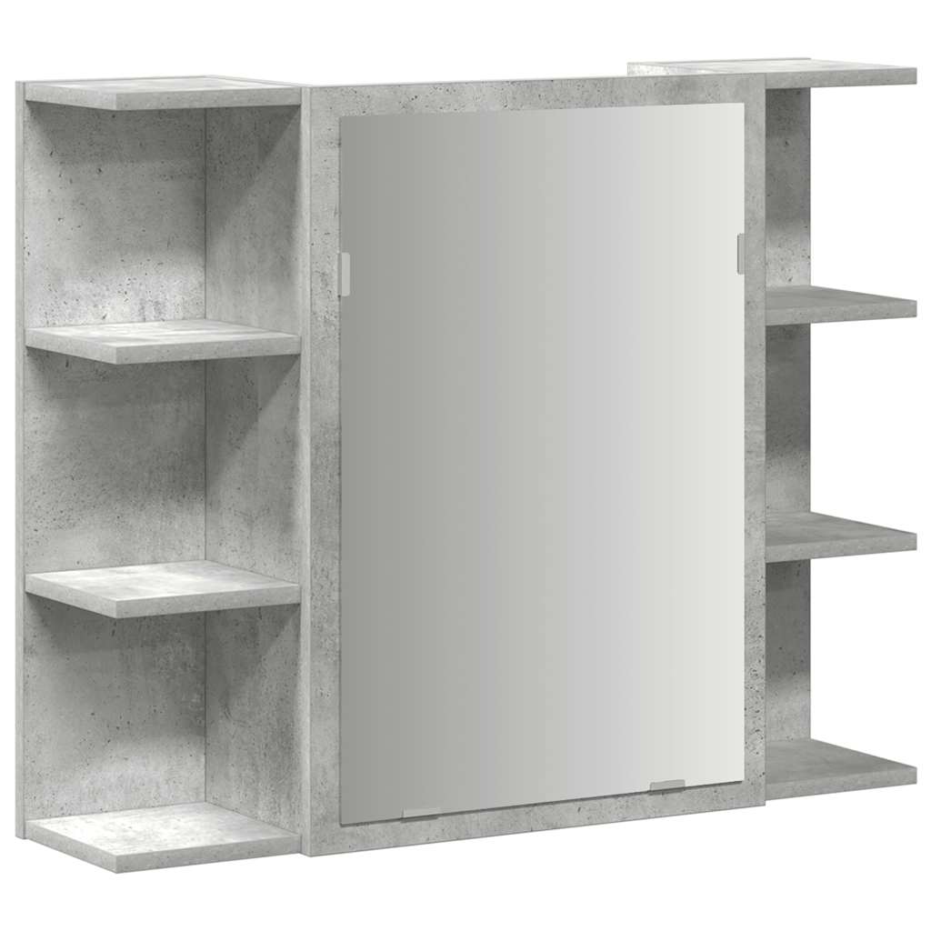 Bathroom Mirror Cabinet Concrete Grey 80x20.5x64 cm