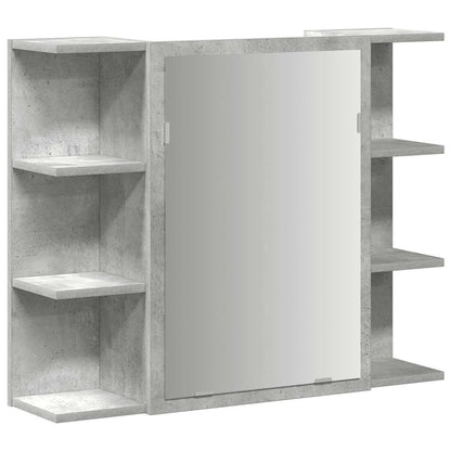 Bathroom Mirror Cabinet Concrete Grey 80x20.5x64 cm
