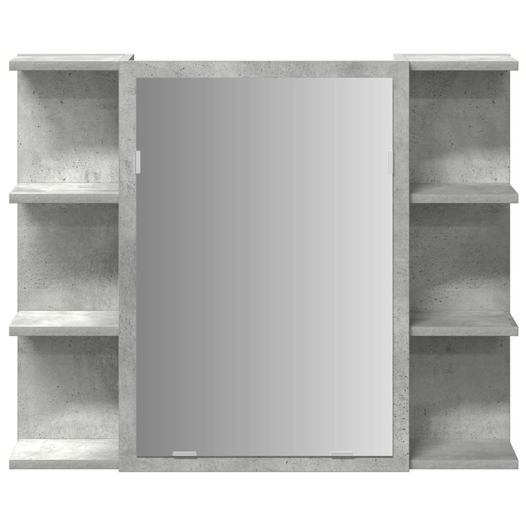 Bathroom Mirror Cabinet Concrete Grey 80x20.5x64 cm