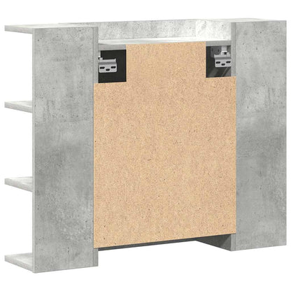 Bathroom Mirror Cabinet Concrete Grey 80x20.5x64 cm
