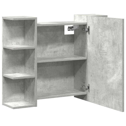 Bathroom Mirror Cabinet Concrete Grey 80x20.5x64 cm Engineered Wood