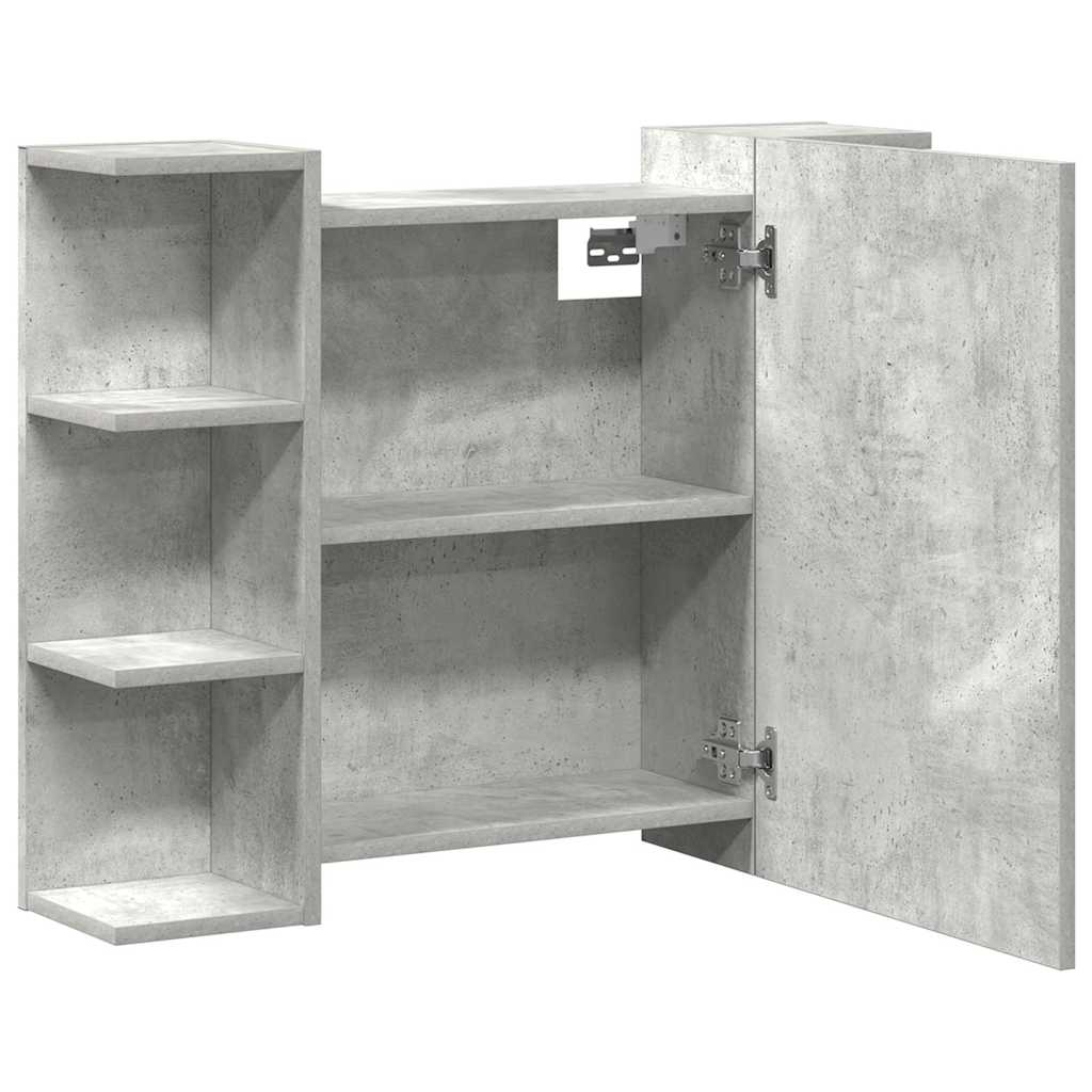 Bathroom Mirror Cabinet Concrete Grey 80x20.5x64 cm