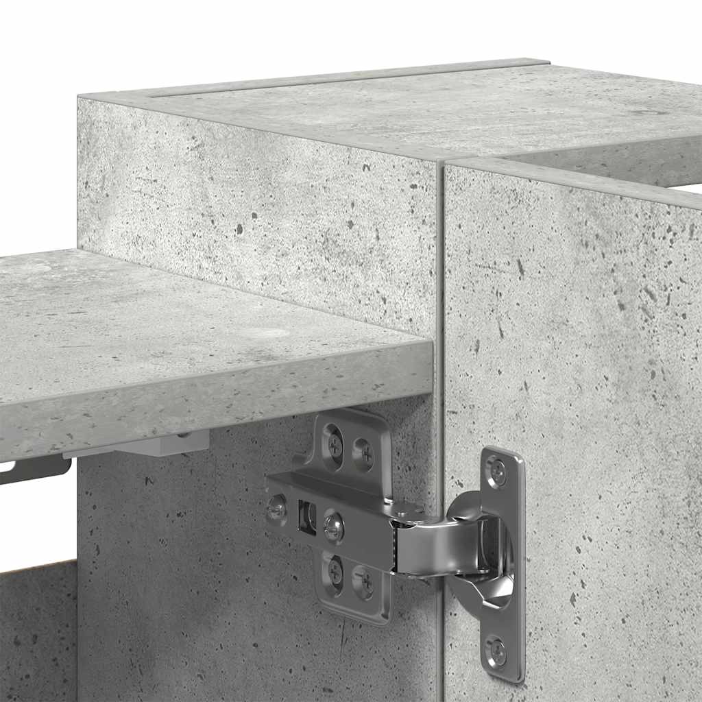 Bathroom Mirror Cabinet Concrete Grey 80x20.5x64 cm