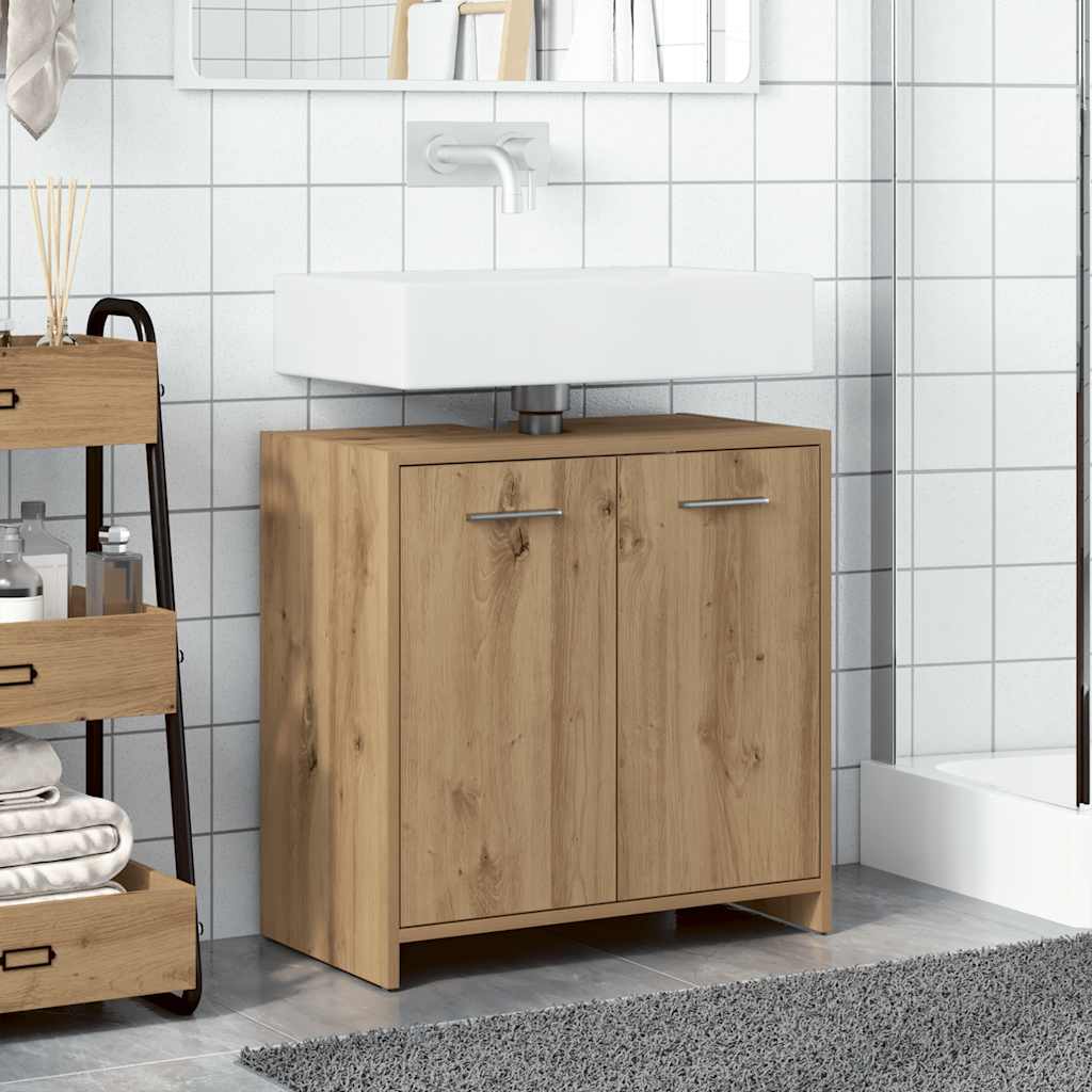 Bathroom Sink Cabinet Artisan Oak 60x33x60 cm Engineered Wood
