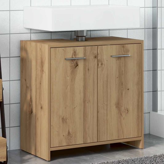Bathroom Sink Cabinet Artisan Oak 60x33x60 cm Engineered Wood