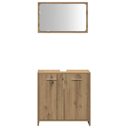 Bathroom Cabinet with Mirror Artisan Oak Engineered Wood