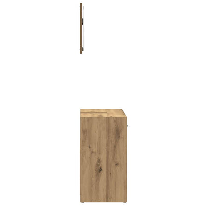 Bathroom Cabinet with Mirror Artisan Oak Engineered Wood