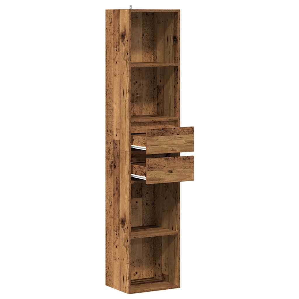 Book Cabinet Old Wood 36x30x171 cm Engineered Wood