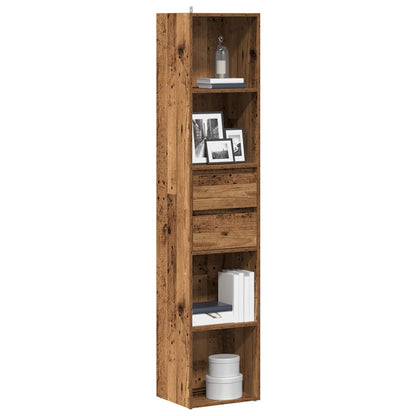 Book Cabinet Old Wood 36x30x171 cm Engineered Wood