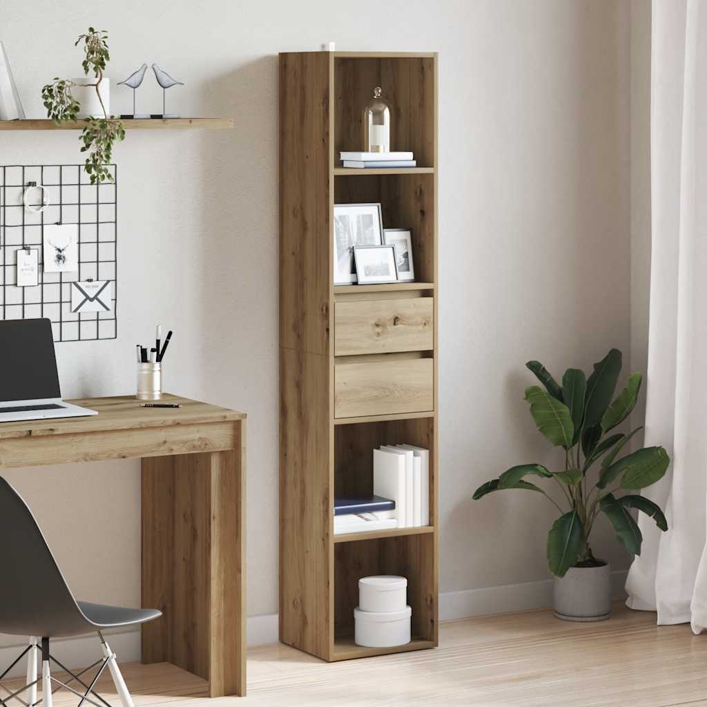 Book Cabinet Artisan Oak 36x30x171 cm Engineered Wood