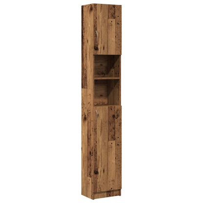 Bathroom Cabinet Old Wood 32x25,5x190 cm Engineered Wood