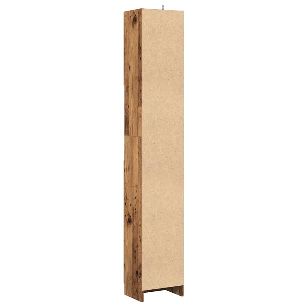 Bathroom Cabinet Old Wood 32x25,5x190 cm Engineered Wood