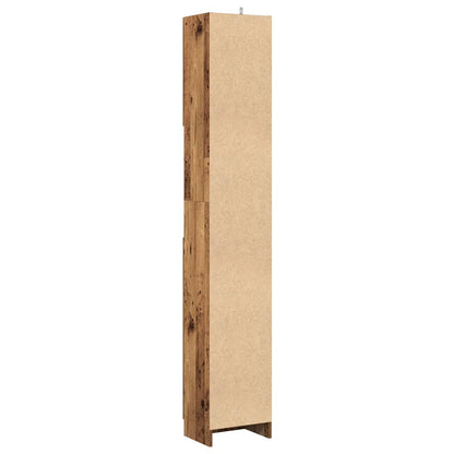 Bathroom Cabinet Old Wood 32x25,5x190 cm Engineered Wood