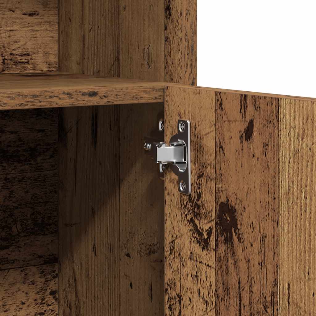 Bathroom Cabinet Old Wood 32x25,5x190 cm Engineered Wood