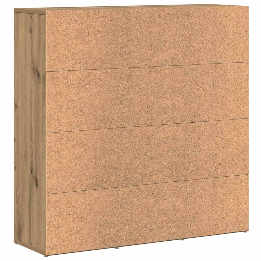 Bookshelf Artisan Oak 90x28x90 cm Engineered Wood