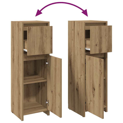 Bathroom Cabinet Artisan Oak 30x30x95 cm Engineered Wood