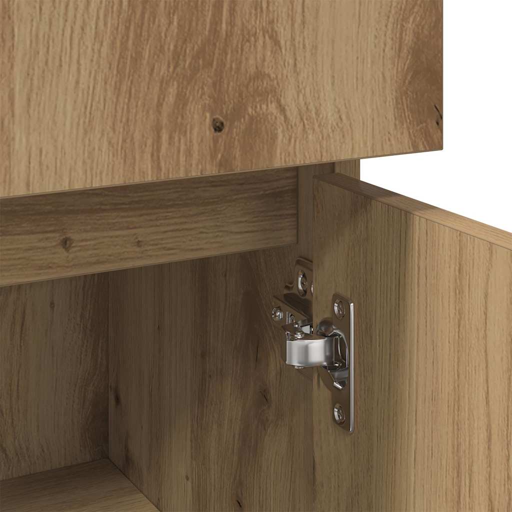 Bathroom Cabinet Artisan Oak 30x30x95 cm Engineered Wood