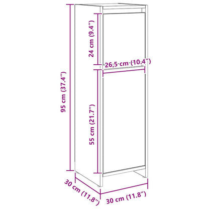 Bathroom Cabinet Artisan Oak 30x30x95 cm Engineered Wood