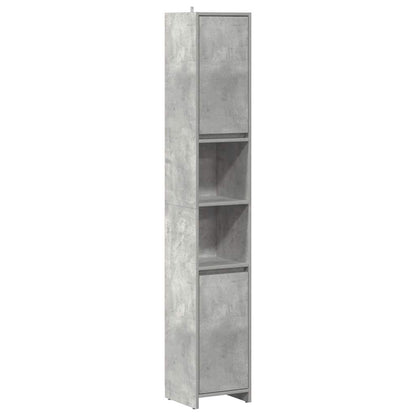 Bathroom Cabinet Concrete Grey 30x30x183,5 cm Engineered Wood
